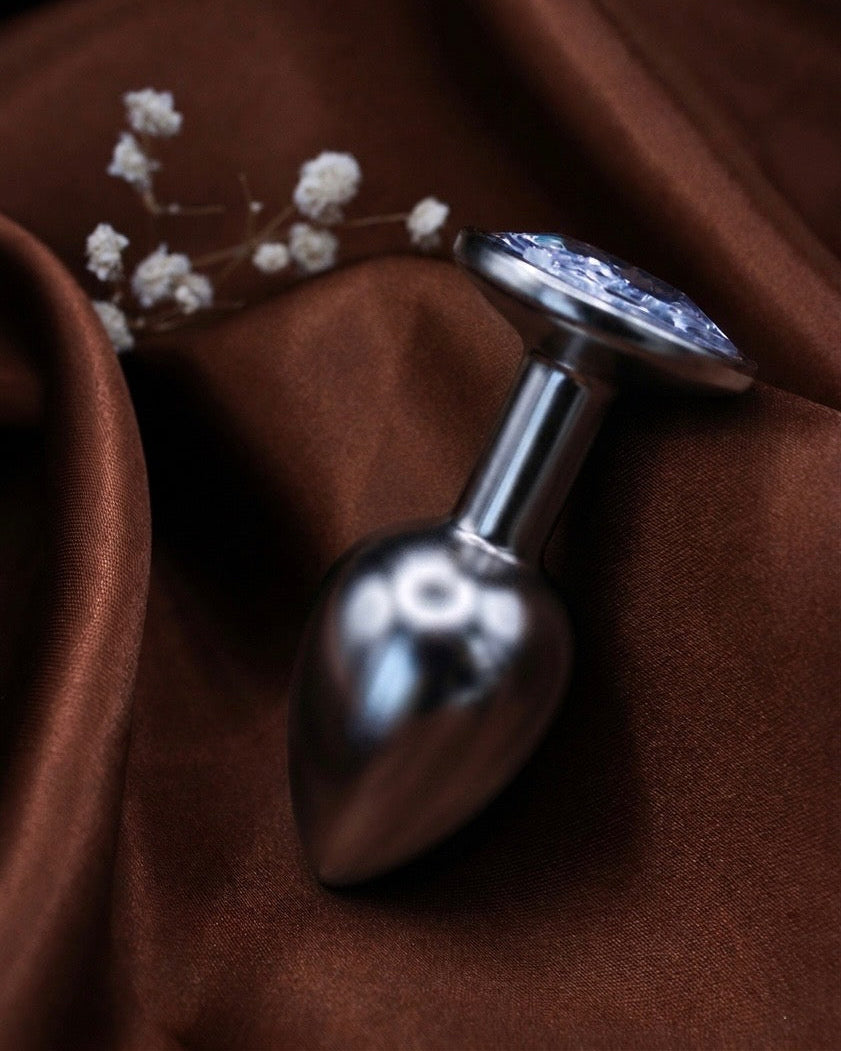 PLUG ANAL CRISTAL D’ARGENT TAILLE S